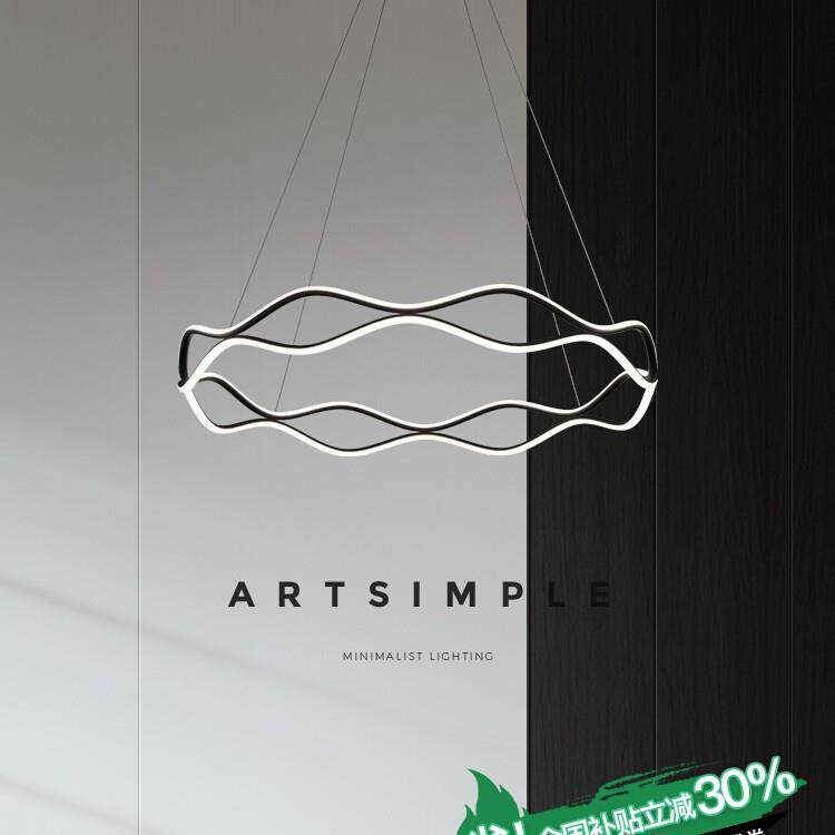 全铜意式极简客厅吊灯现代简约轻奢全光谱护灯具套餐2024年新款