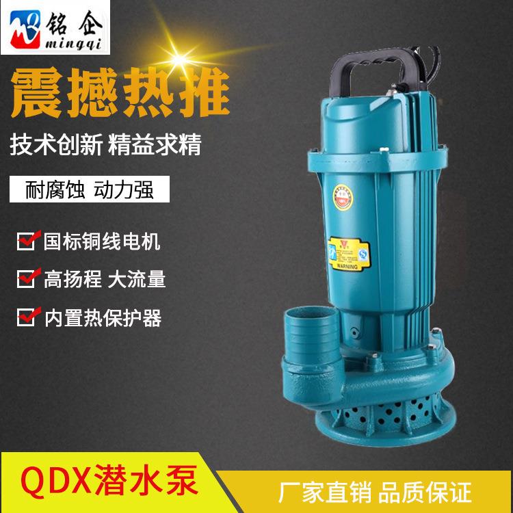 QDX小型潜水泵 大流量高扬程单相清水泵 人民款 QDX10-16-0.75KW
