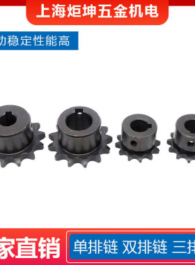 45钢2分8 9 10 11 12 13T链轮链条04C8 9齿SP25B12内孔6 8 1012