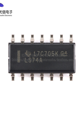 原装正品 SN74LS74ADR SOIC-14 双路正边沿触发式D型正反器芯片