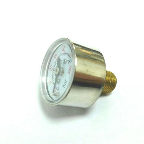 轴向压力表 直径25mm 压力 4bar 60psi PT1/8 电镀外壳 背面螺纹