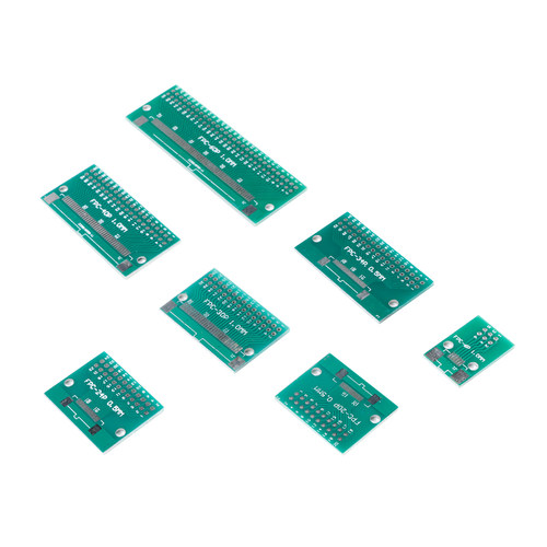 FPC-6/810/12-60P转接板FFC转2.54MM直插双面0.5/1.0mm间距测试板