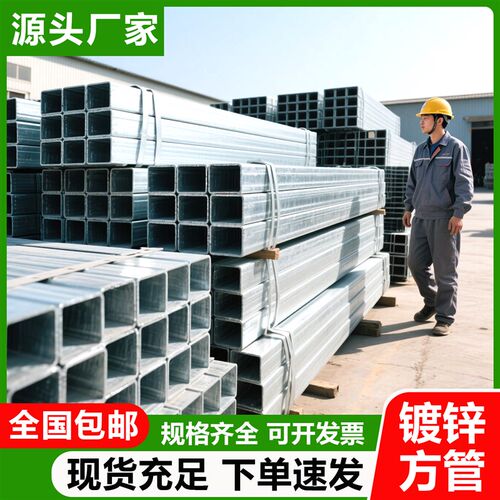 方管钢材30*30镀锌方管热镀锌管铁管空心管方S钢矩形管铁方管型材