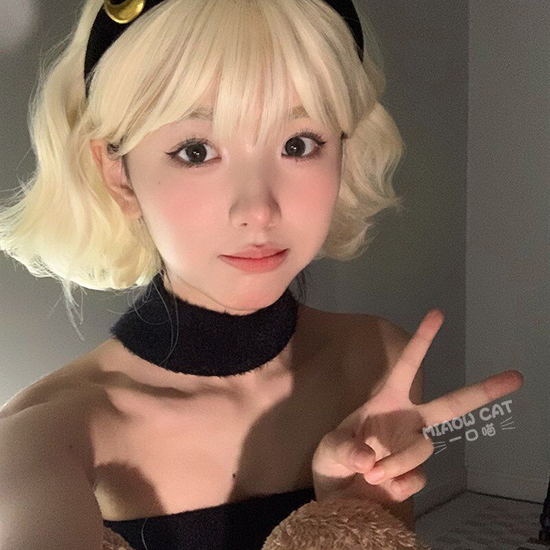 假发女日常短卷发网红lolita新款夏季自然逼真甜美S可爱jk全头套