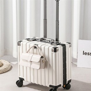 行李箱18寸女可登机2024新款20D小型轻便迷你飞机旅行铝框密码箱