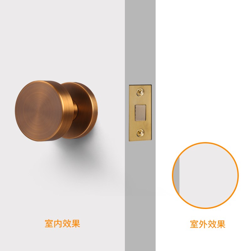 隐形门锁背景墙储物间门锁衣帽间室D内单面门锁房外带应急孔静音