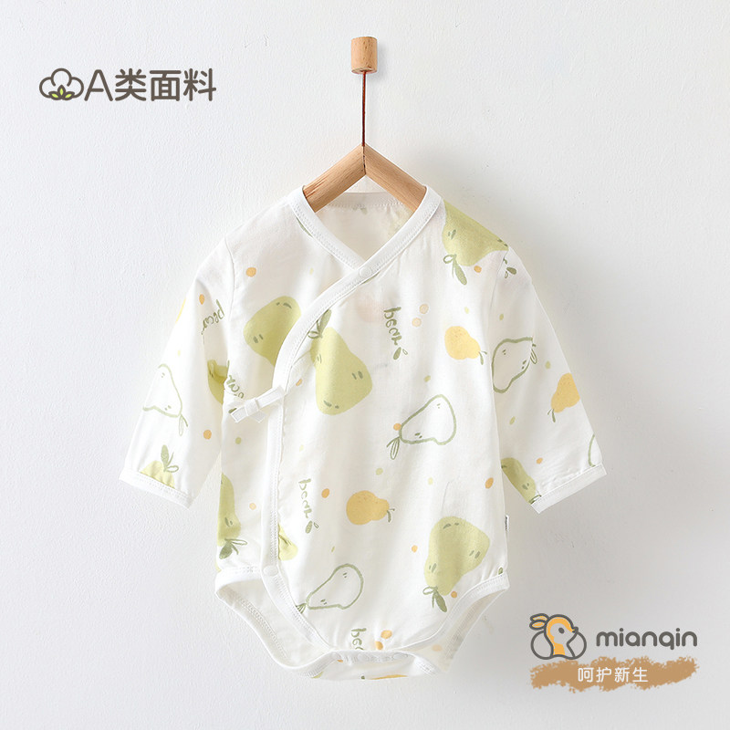 夏季薄款包屁衣婴儿纱布家居服新生儿内袖连体衣夏季宝宝包屁衣