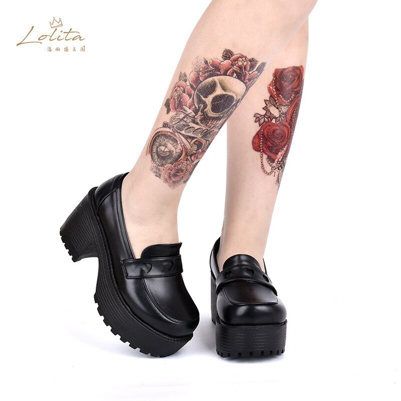 20秋季新品 日常百搭款Lolita鞋圆头高跟学生制服JK鞋W9636 改版