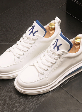 气垫底松糕鞋冬季加绒保暖棉鞋潮鞋板鞋内增高鞋子男百Y搭小白鞋