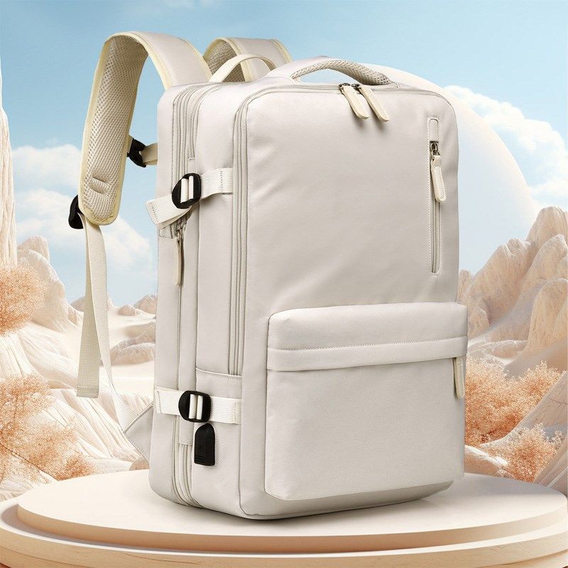 旅行双肩包d大容量可扩容登机短途外出行李背包女士电脑包学生书