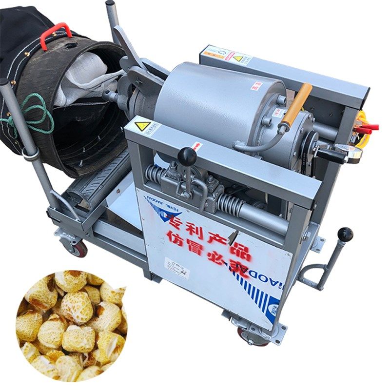 吉兵牌全自动爆米花机商用流动摆摊用新款手摇老式玉米大米膨化机