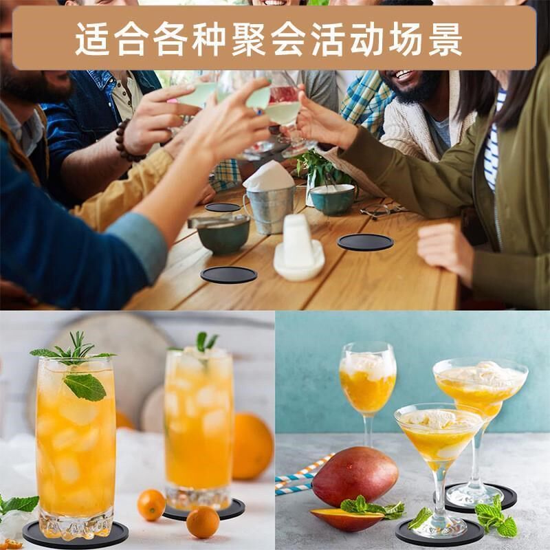 硅胶杯垫圆形10com隔热杯垫套装沥水防烫咖啡杯垫子软胶茶杯垫
