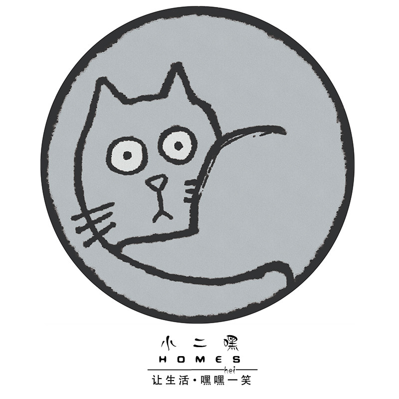 可爱卡通儿童圆形地毯男孩儿童房小动物宝宝爬行垫卧室家用可水洗