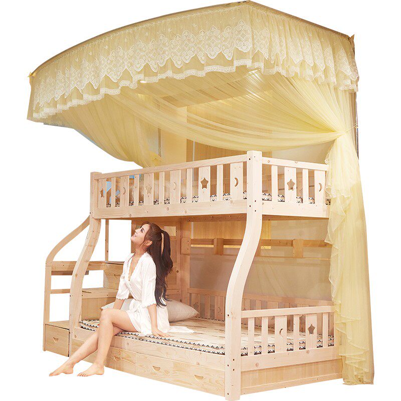 儿童双层上下床蚊帐1.5m子母床家用1.2米1.35高低床铺梯形u型伸缩,床上用品,蚊帐,淘宝优惠券,粉丝福利购,淘宝优惠卷