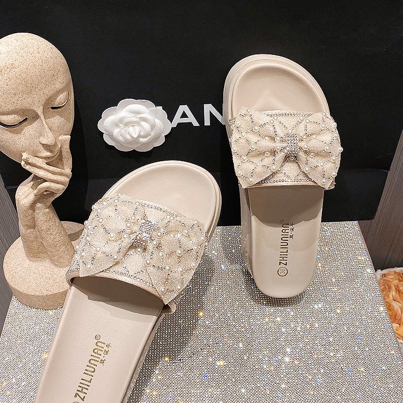 网红凉拖鞋女夏外穿2025年新款厚底增高松糕沙滩一字拖大码41到43,女鞋,一字拖,淘宝优惠券,粉丝福利购,淘宝优惠卷