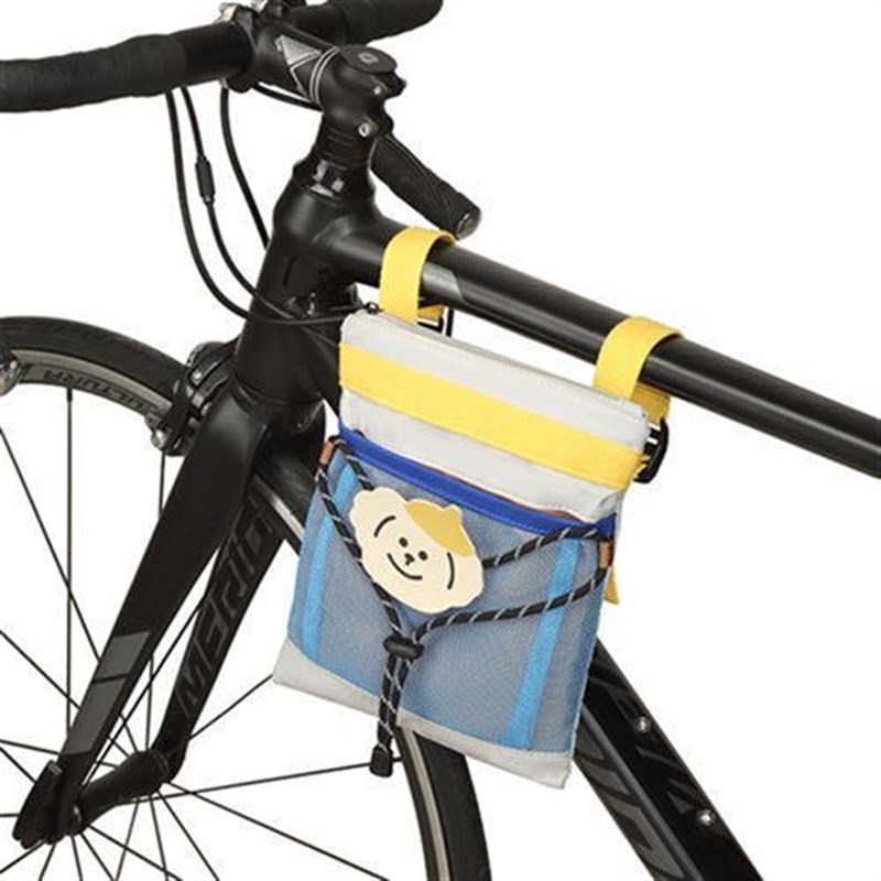 新上市2025新款超可爱露营风自行单车骑行挂包水壶杯前车筐收纳包