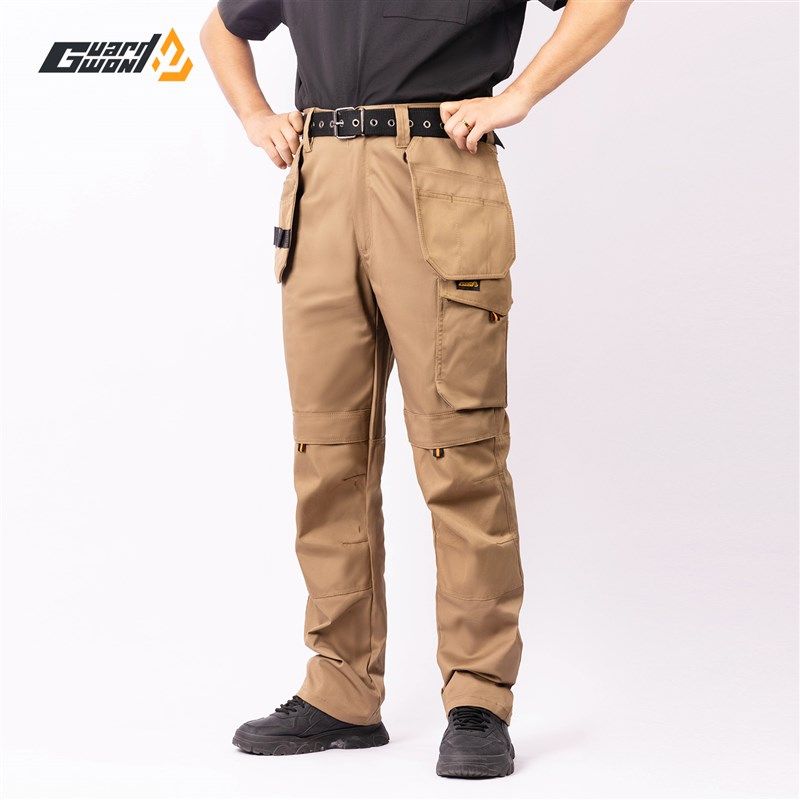 多口袋工装裤男耐磨劳保飞袋裤汽修汽配厂多功能工装牛津护膝长裤