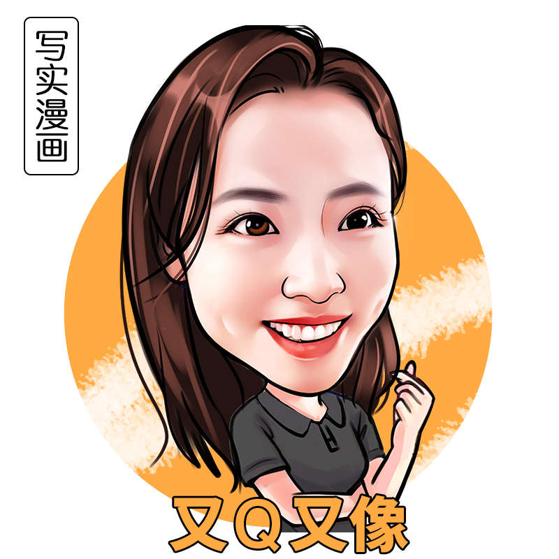 手绘卡通头像画像定制真人照片转商务写实企业卡通形象画私人设