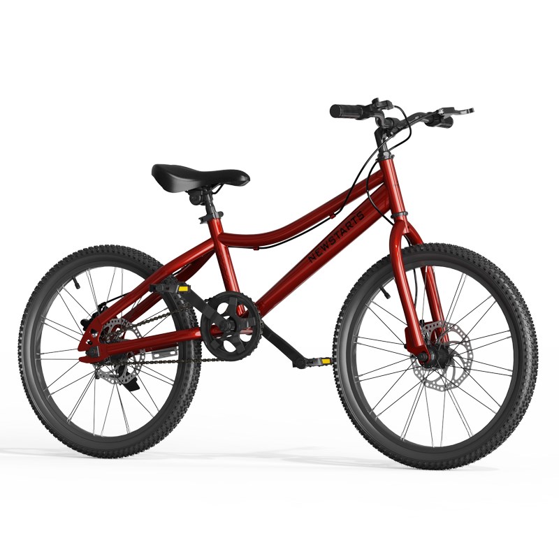 儿童山地车红色赛车双碟刹超安全男女中小学生自行车玩具单车