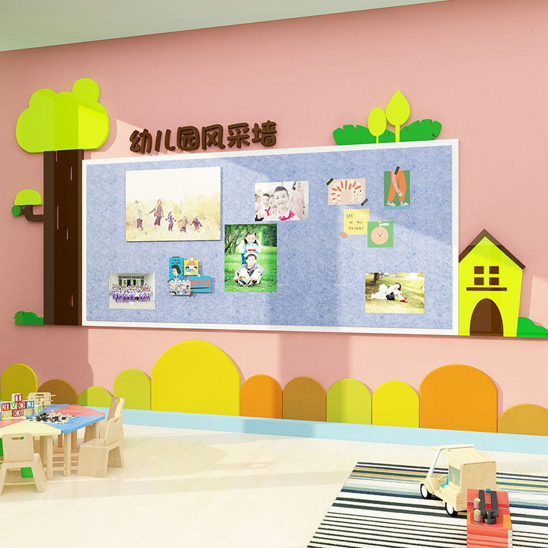 幼儿园墙面装饰毛毡展示环境创主题成品布置材料S教室文化走廊过