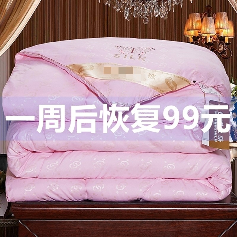 加厚12斤全棉丝棉被芯春秋冬被纯棉单人双人学生宿舍保暖被子冬季,床上用品,化纤被,淘宝优惠券,粉丝福利购,淘宝优惠卷