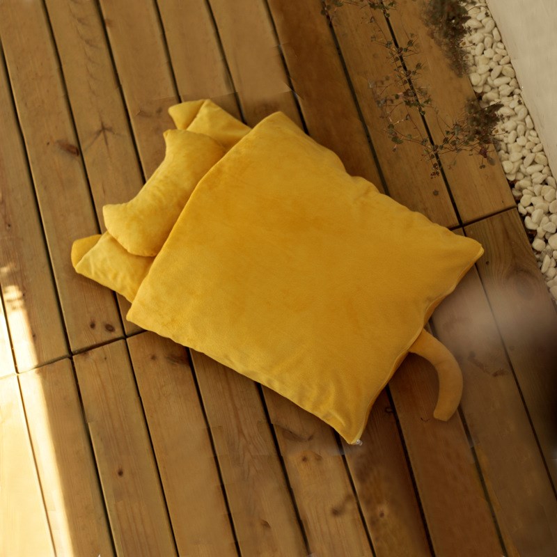 四季保暖可拆洗半封闭宠物窝布料猫窝日式可爱中小型猫狗用品