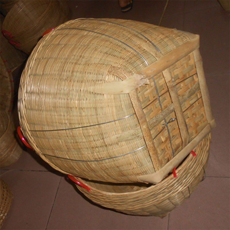 红胶铁耳杂物箩垃圾筐收纳篓干货箩竹编制作大号箩子Z喜事专用箩