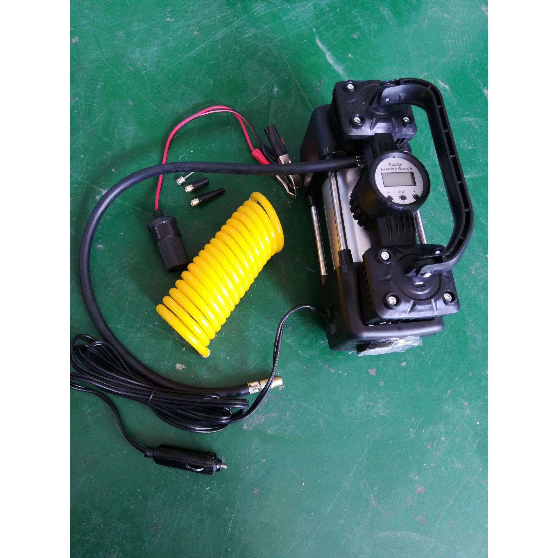 双缸车载充气泵 数显双缸带灯轮胎充气泵便携式带工具箱打气泵,标准件/零部件/工业耗材,车间地垫,淘宝优惠券,粉丝福利购,淘宝优惠卷