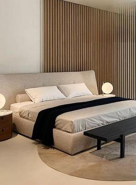 意式极简现代简约卧室大空间高靠背设计师简约布艺RAVER宽屏床
