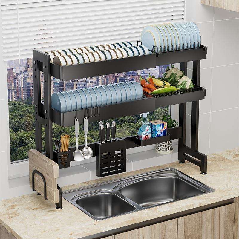 厨房水槽置物架碗架可伸缩碗碟沥水架台面多功能水池洗放碗收纳架