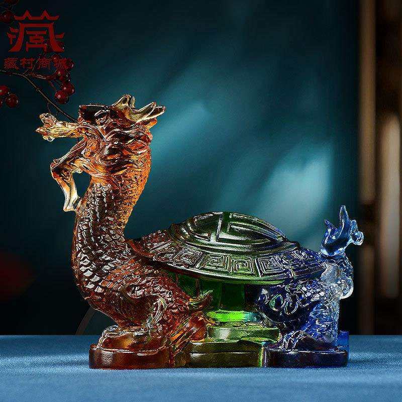 琉璃龙龟四神兽金钱龟办公室桌面工艺品家居书房玄关装饰摆件,标准件/零部件/工业耗材,车间地垫,淘宝优惠券,粉丝福利购,淘宝优惠卷