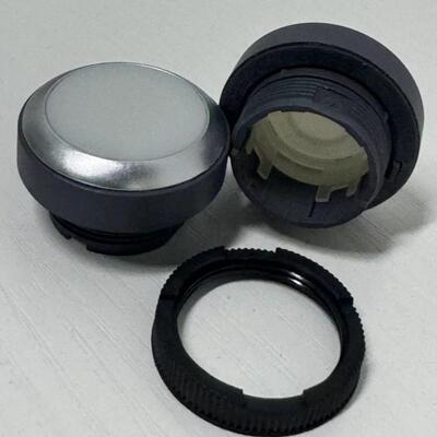 RAFIX 22 FS+发光按键，平灯罩，圆形卡圈, 触感的, 前圈 银金属