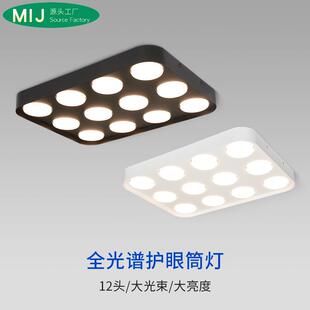 明装筒灯GX53替换光源可调角度无主灯客厅灯照明斗胆灯12头吸顶灯