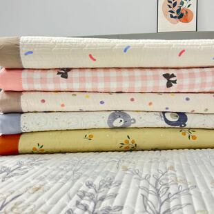 A类母婴加厚夹棉单件三件套四季通用柔软厚实榻榻米防滑床单床盖