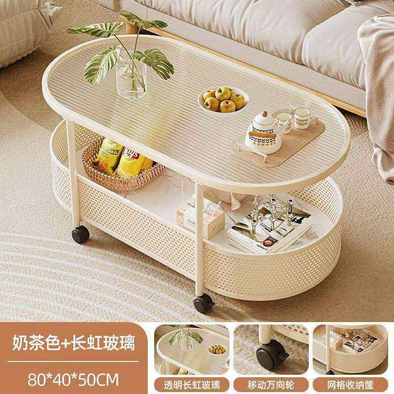 奶油风轻便可移动边几小户型客厅茶几沙发侧边带轮简约收纳小推车,鲜花速递/花卉仿真/绿植园艺,割草机/草坪机,淘宝优惠券,粉丝福利购,淘宝优惠卷