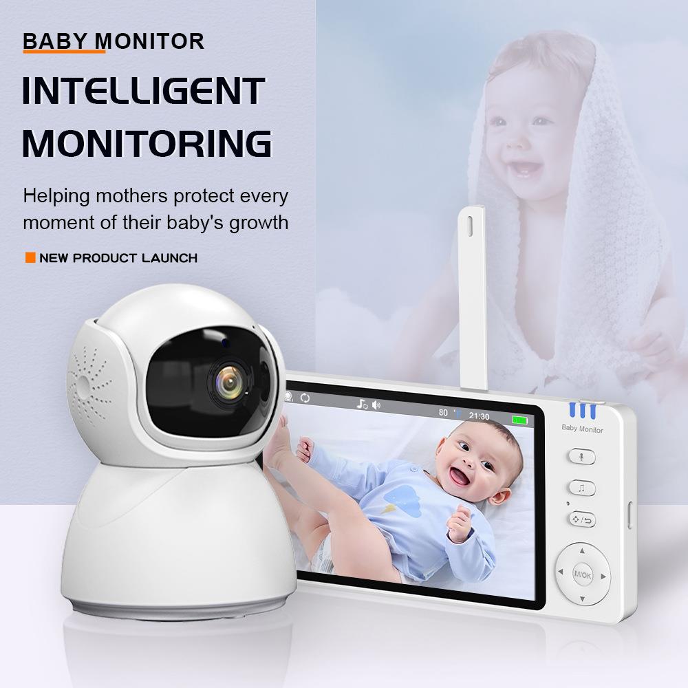 5英寸婴儿监视器 720p宝宝看护器婴儿监护器双向语音对讲ABM570