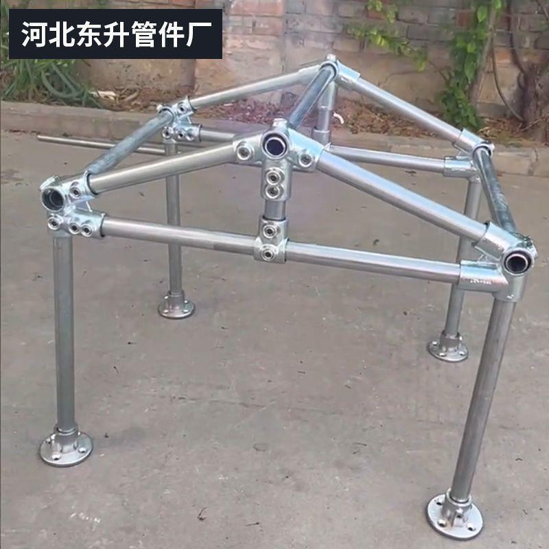 可做遮阳棚配件鸡舍连接件棚子镀锌管移动架子阳光房连接件狗笼