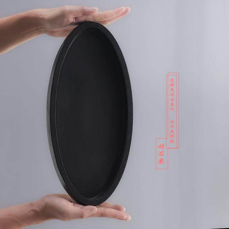 好石寨乌金石盆黑色椭圆盆托盘收纳盘微景观盆景桌摆件置物盘圆形,鲜花速递/花卉仿真/绿植园艺,割草机/草坪机,淘宝优惠券,粉丝福利购,淘宝优惠卷
