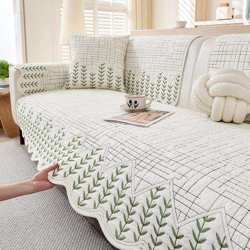 韩式小清新沙发垫纯棉四季通用2025新款夏季坐垫子固定防滑垫套罩