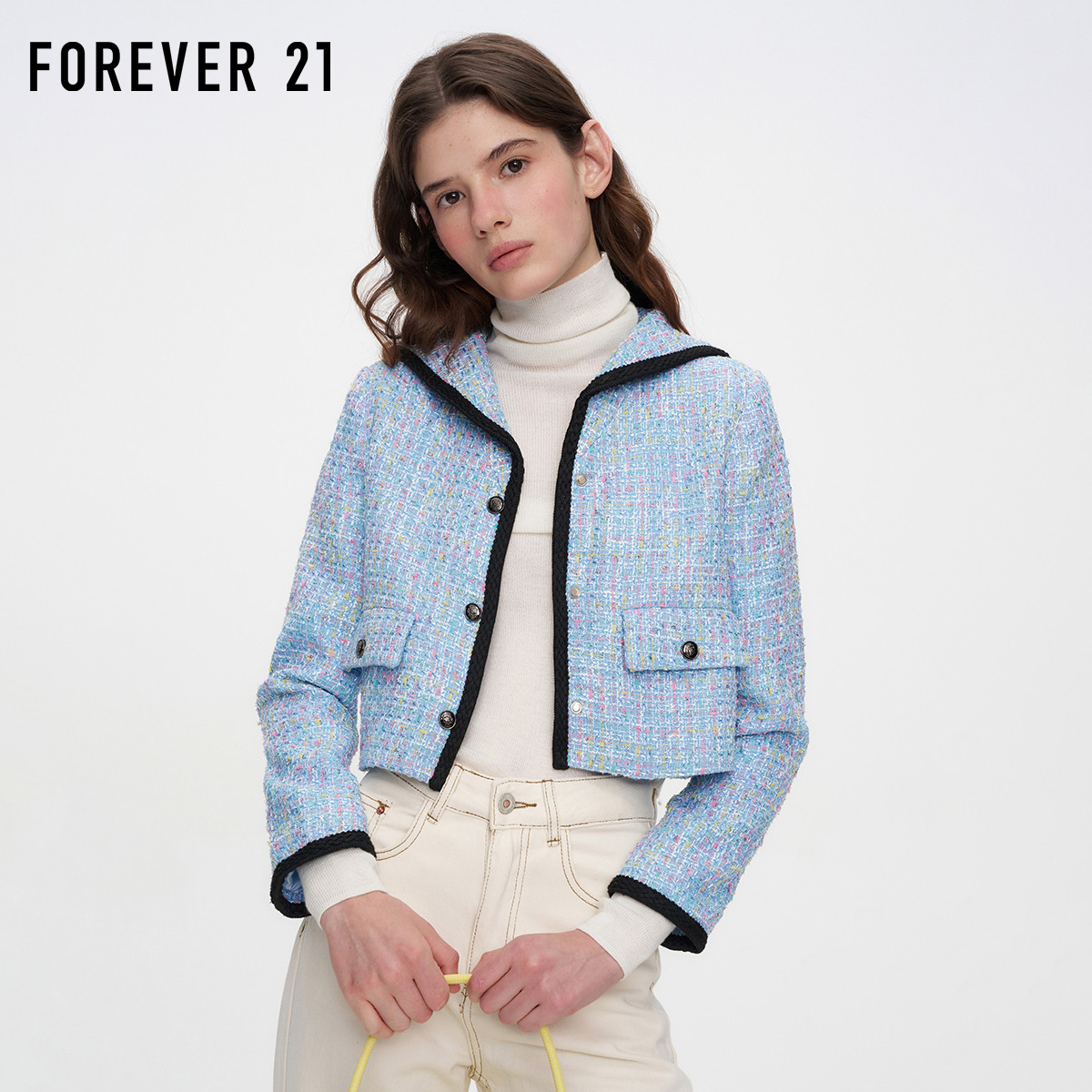 小香风海军领外套女撞色小众设计