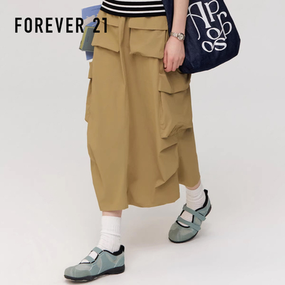 紧腰宽松a字显瘦半截裙