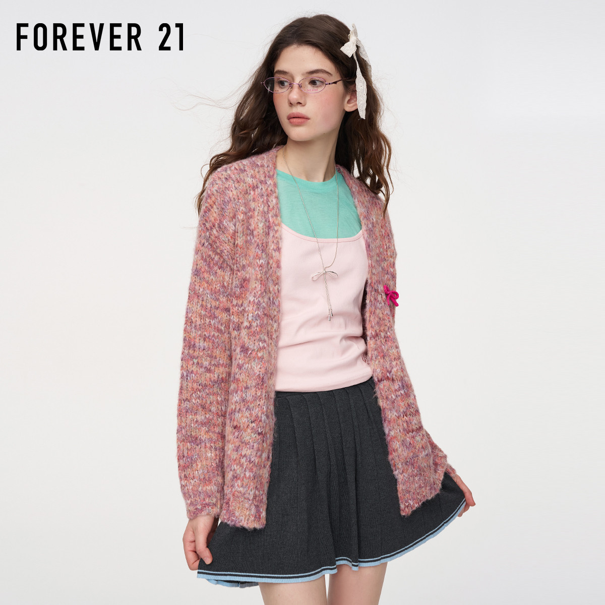FOREVER21多巴胺扎染针织衫