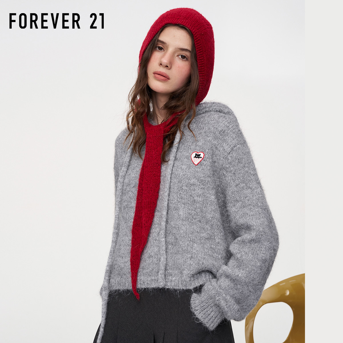 FOREVER21连帽韩系毛衣