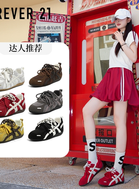 F21内增高德训鞋女款2025新款秋季软底轻便百搭潮休闲运动赛车鞋