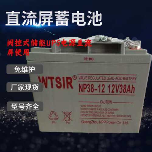 WTSIR蓄电池NPG12-135Ah 12V135AH免维护固定型UPS直流屏储能