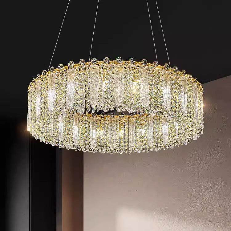 轻奢法式简约现代客厅餐厅卧室水晶吊灯新款网红广东中山灯具