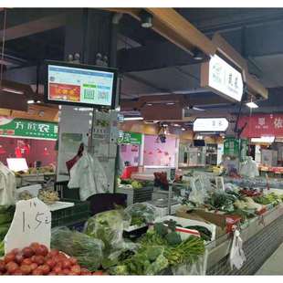 智慧超市智慧农贸市场吊挂商户显示大屏数据屏 21.5寸 15.6 18.5