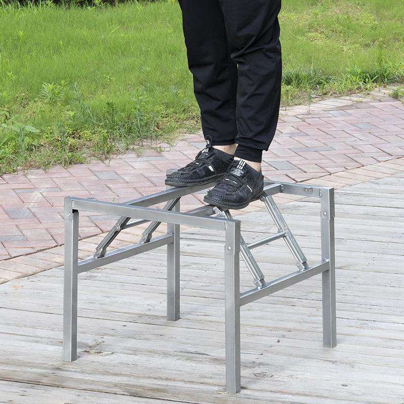 正方形铁桌架吃饭桌子腿桌脚餐台脚架折叠架子桌腿支架金属桌子x&