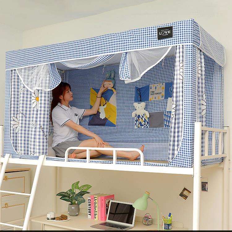 学生宿舍床帘蚊帐遮光布一体式窗帘子单人寝室上铺下铺仙暖幸商行