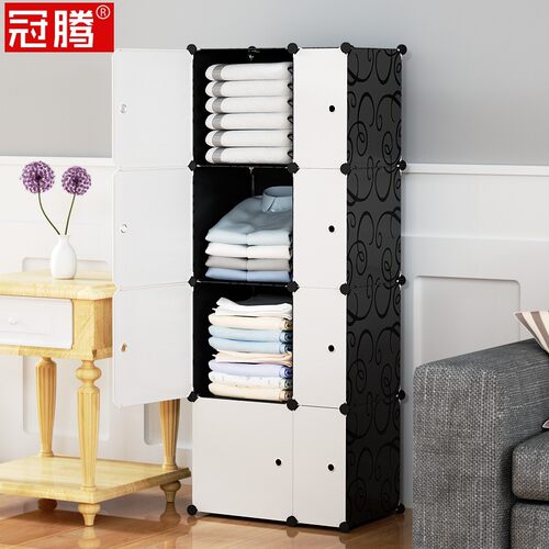 衣柜组装塑料卧室宿舍经济型简约现代超大加厚加宽欧式布艺小衣橱
